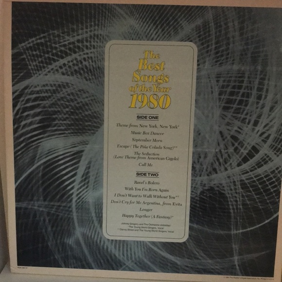 3/$30 The Best Songs of the Year 1980 vintage vinyl album - Picture 2 of 4